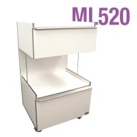 Table de service 2 tablettes / 2 Tiroirs - ML520 (en bois mélaminé)