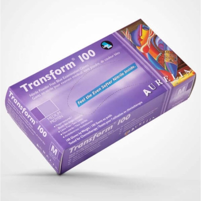 Gants en nitrile Aurelia Transform Bleu (petit) - 100 pcs