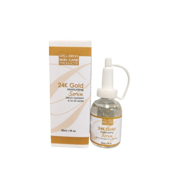 Sérum hydratant à l'or 24 carats de qualité supérieure Wellbeing - 30ml